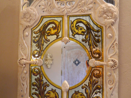 SCULPTURE/MODELAGE : MIROIR de style ART NOUVEAU