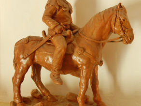 SCULPTURE CAVALIER GAULOIS