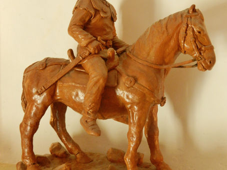 SCULPTURE CAVALIER GAULOIS