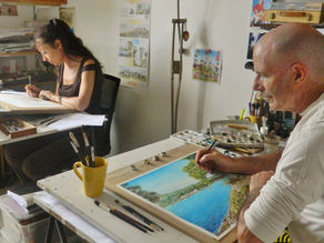 2015 : Les AQUARELLES du livre « SUR LES SENTIERS DU LITTORAL DE LA CÔTE D’AZUR »