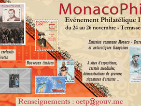 PHILATÉLIE, SALON INTERNATIONAL DU TIMBRE: MONACOPHIL 2022