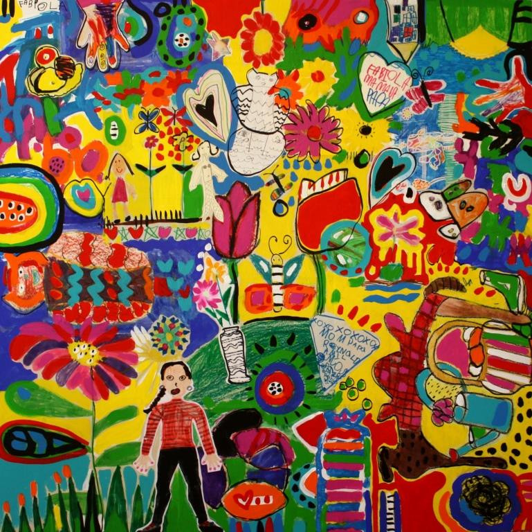 Kids Art Art Collage by Mimi Gravel Quebec