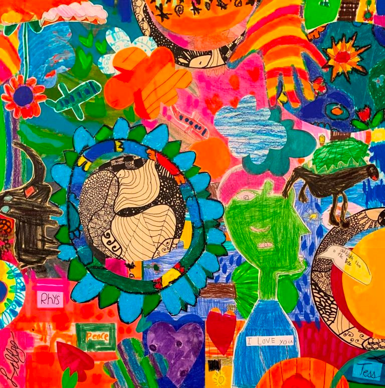 Kids Art Art Collage by Mimi Gravel Quebec