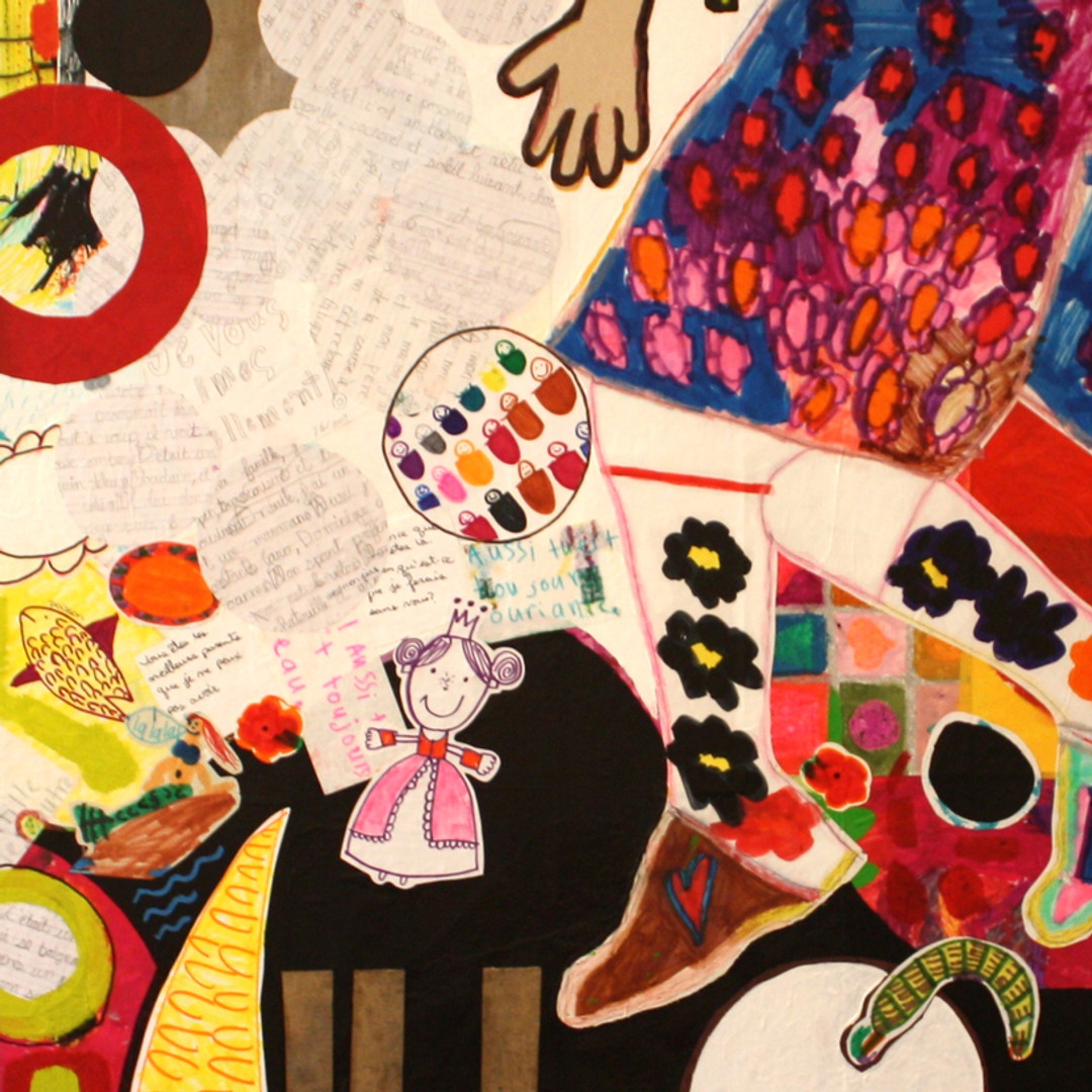 Kids Art Art Collage by Mimi Gravel Quebec