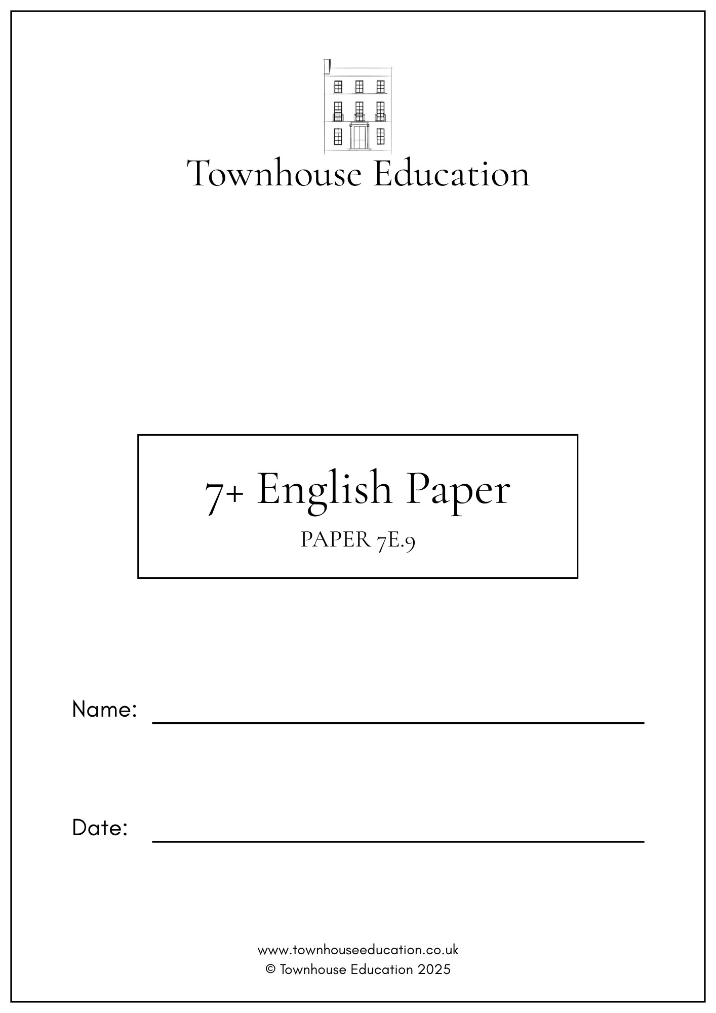 7+ English Practice Paper - 7E.9