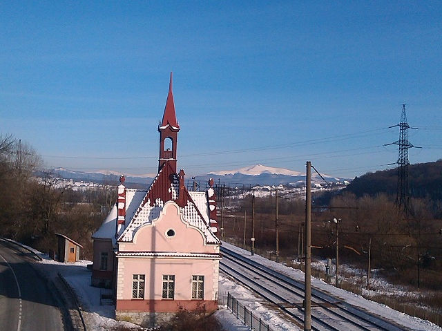 View of the station from the bridge
