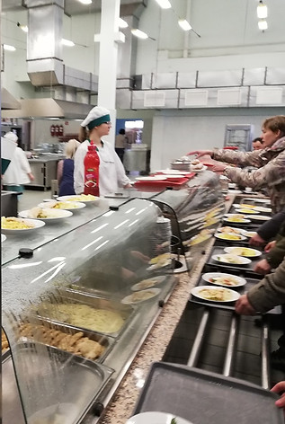 In the dining room of the Chernobyl nuclear power plant