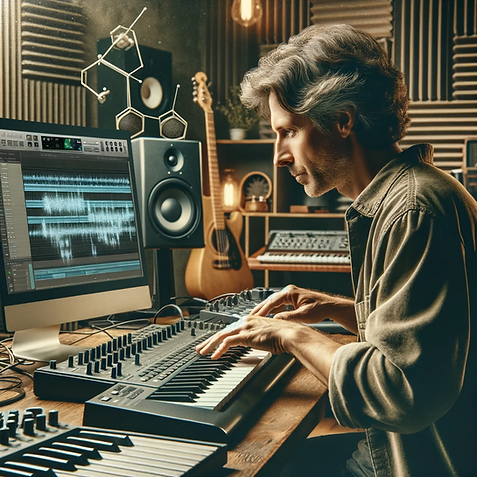 DALL·E 2024-01-02 20.39.14 - An image of a musician creating music at a computer. The musi