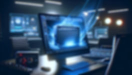 DALL·E 2024-01-02 20.38.33 - A futuristic scene showing music technology, featuring a comp