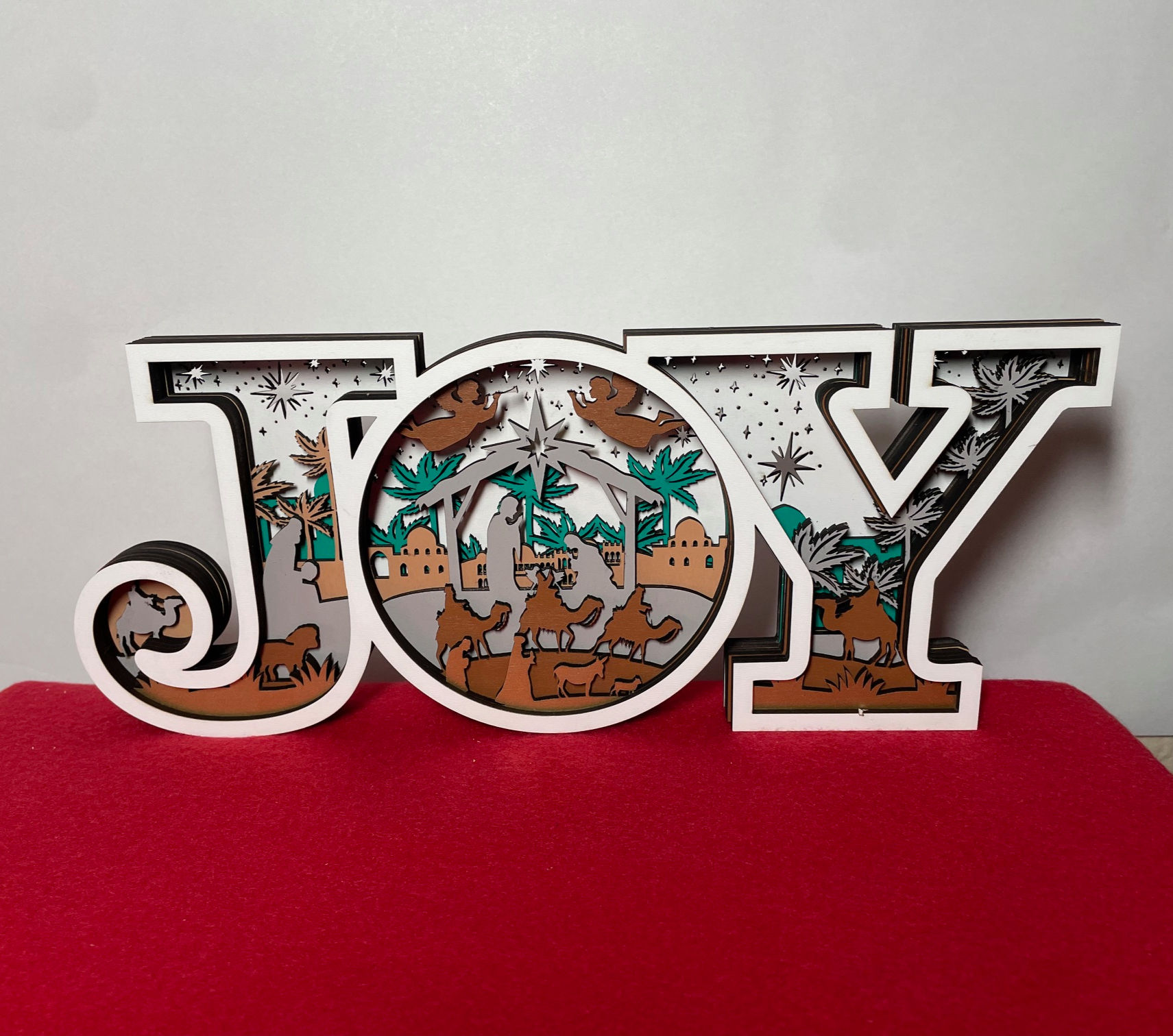 Joy Nativity Scene Sign