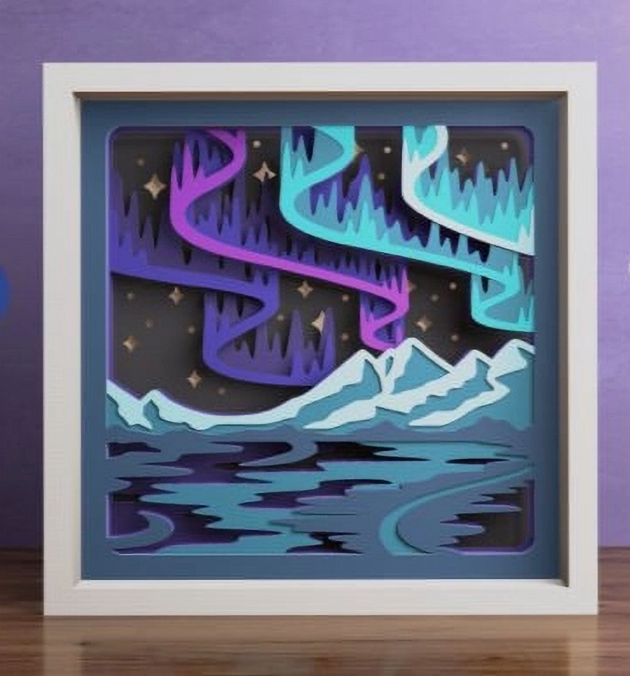 Northern Lights Shadow Box