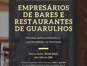 Encontro com bares e restaurantes discute oportunidades na retomada
