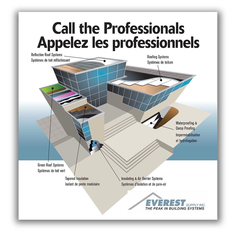 roofing systems illustration and ad