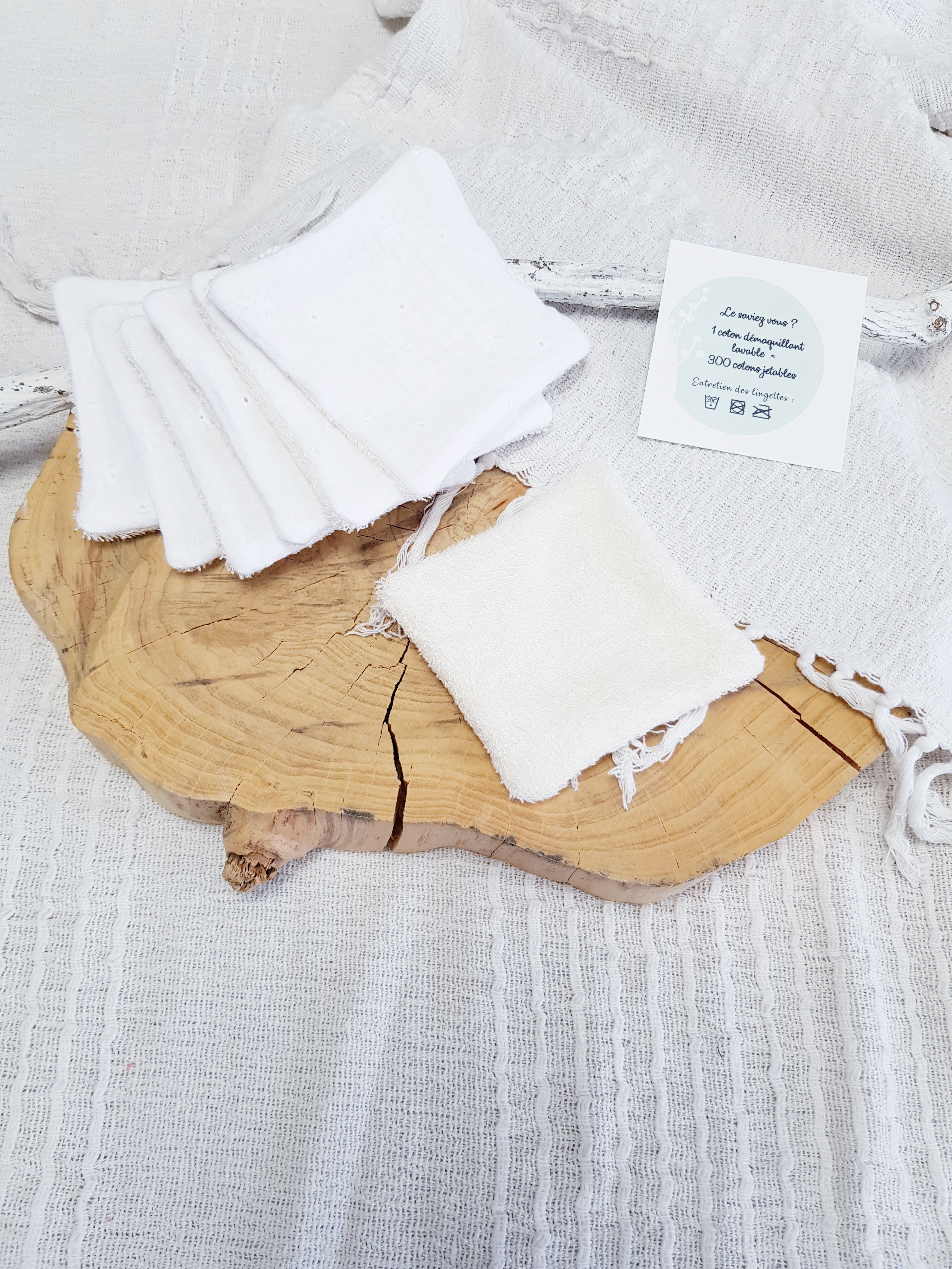 Cotons démaquillants x7 - Blanc