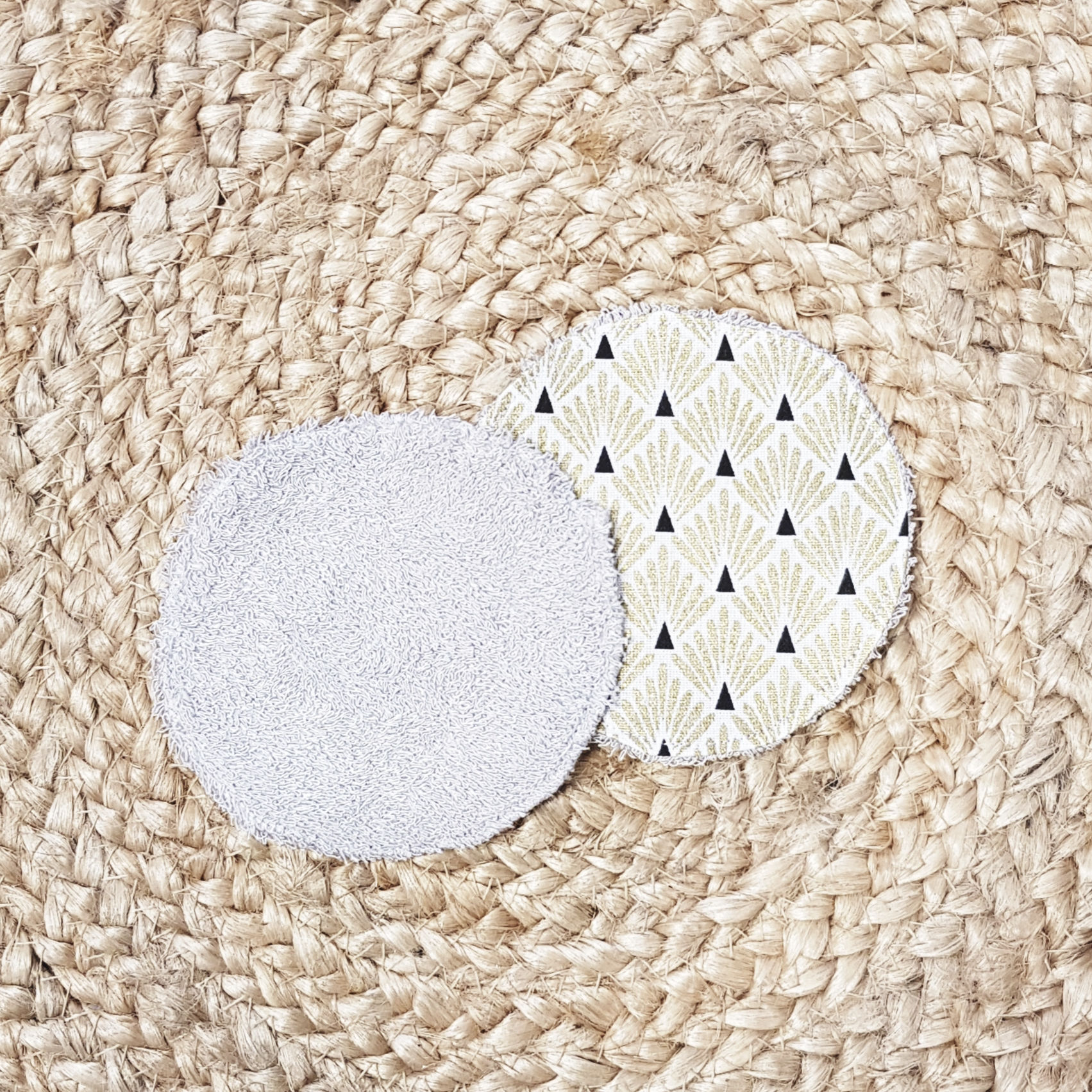 Cotons démaquillants x7 - motif doré