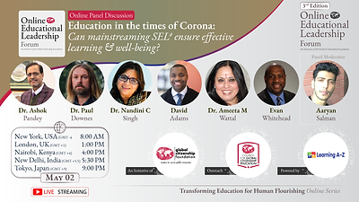 "Education in the times of Corona:  Can mainstreaming SEL ensure effective learning & well-being?"