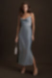 Thumbnail: BHLDN Cali Satin Cowl-Neck Midi Slip Dress