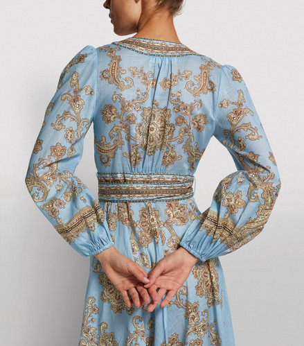 zimmermann blue paisley dress Grayson Maxi Dress in Dusty Blue main image 1