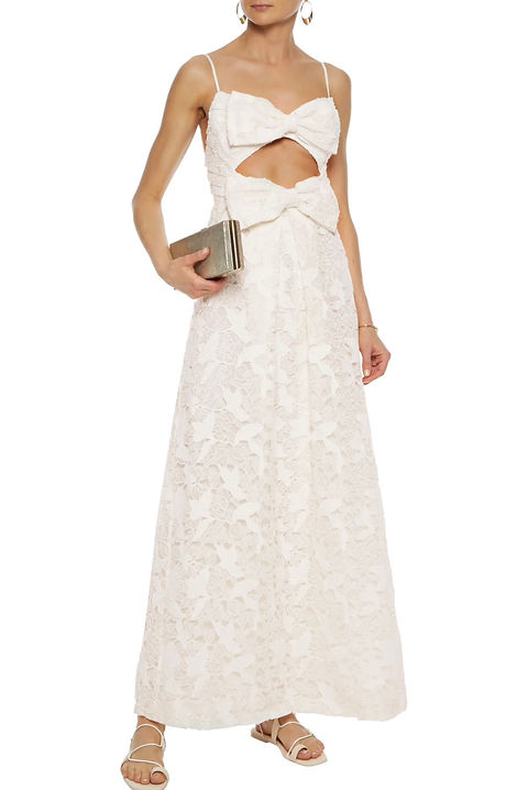 Zimmermann Corsage Lace Bow Dress in White | 27 Dresses & Co Zimmermann Corsage Lace Bow Dress in White | 27 Dresses & Co