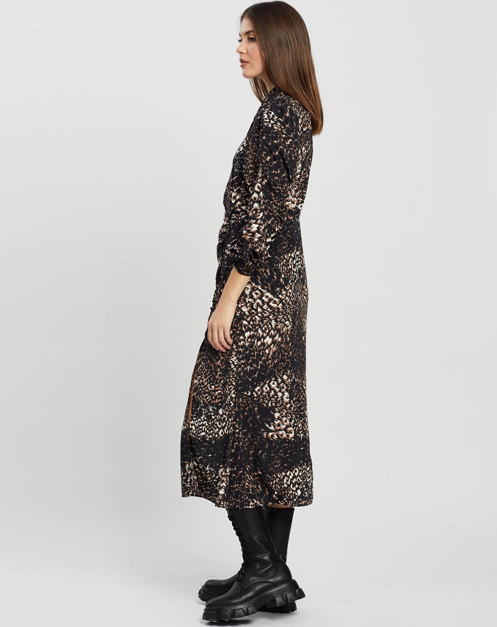 Thumbnail: Topshop Shirt Dress in Animal Print