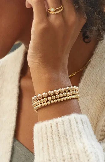 BaubleBar Pisa Bracelet Set of 3 in Gold