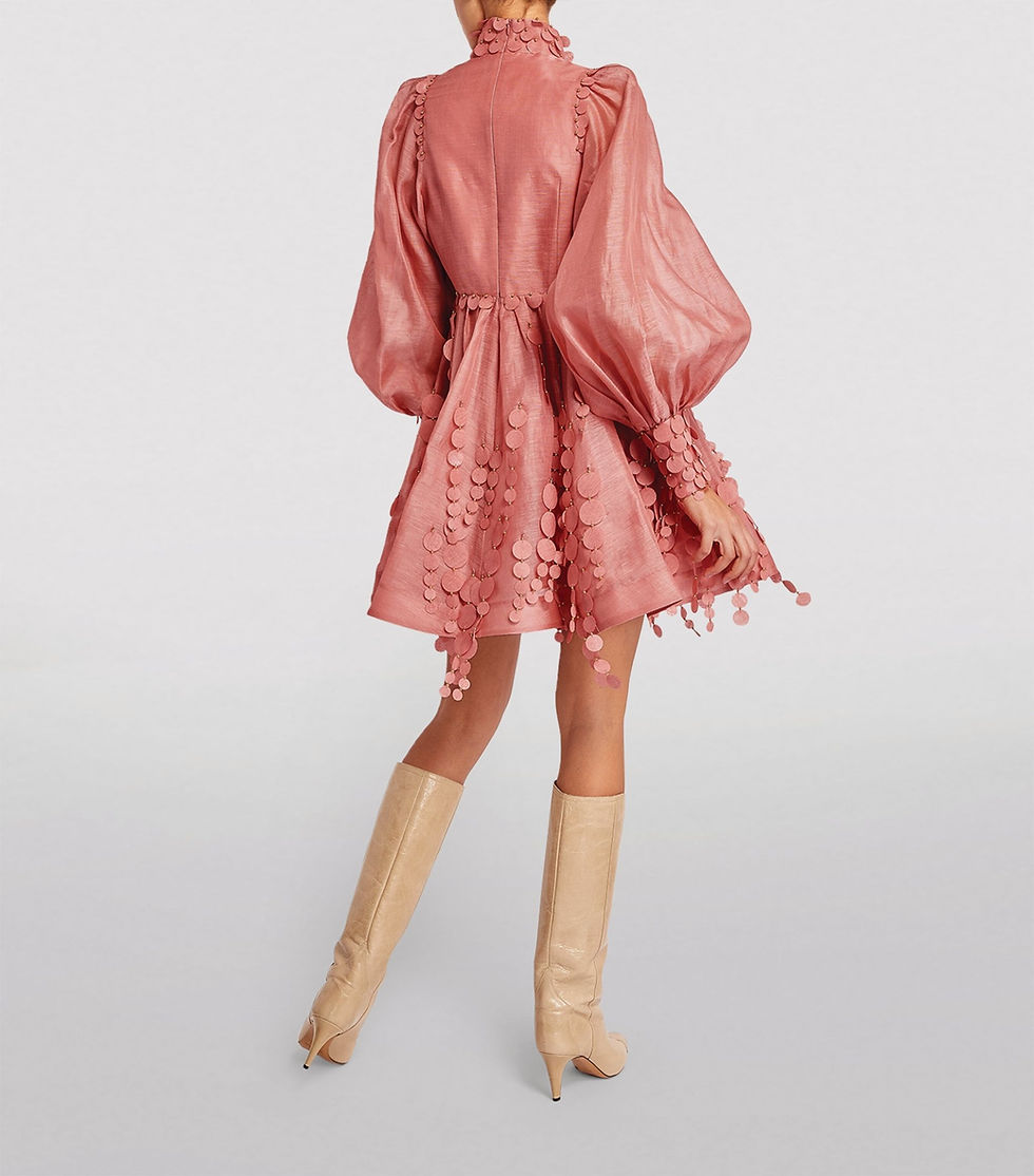 Thumbnail: Zimmermann Concert Disc Silk-Linen Mini Dress