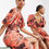 Thumbnail: ASOS EDITION Drape Front Skirt & Corset Bodice Crop Top in Cinnamon Orchid Print