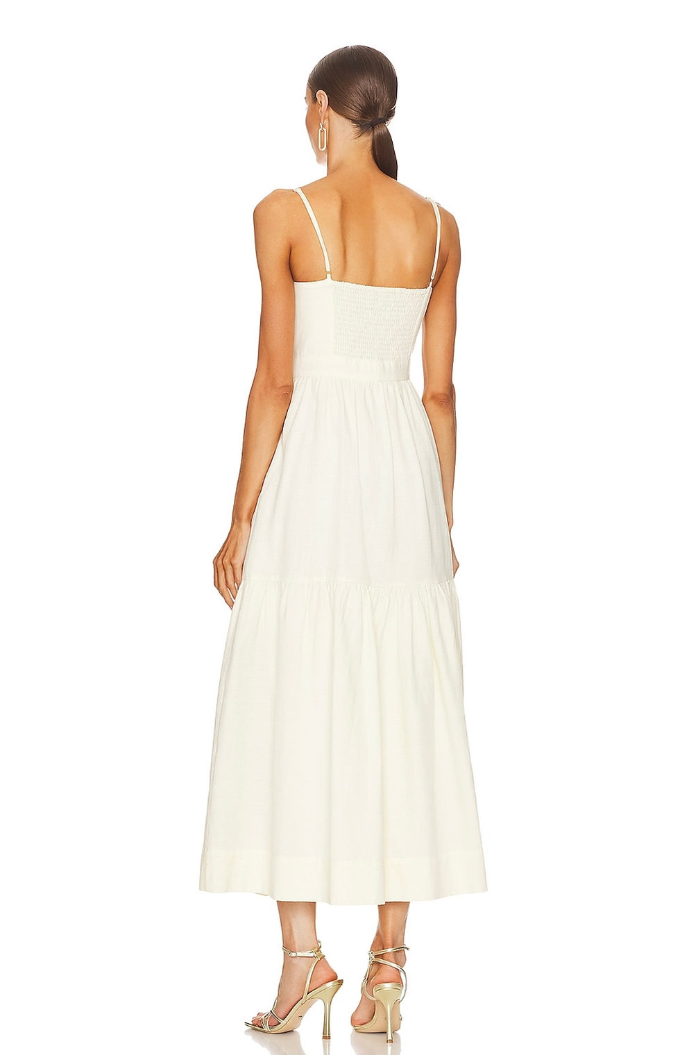 Thumbnail: Shona Joy Cecilia Twist Bodice Midi Dress in Cream