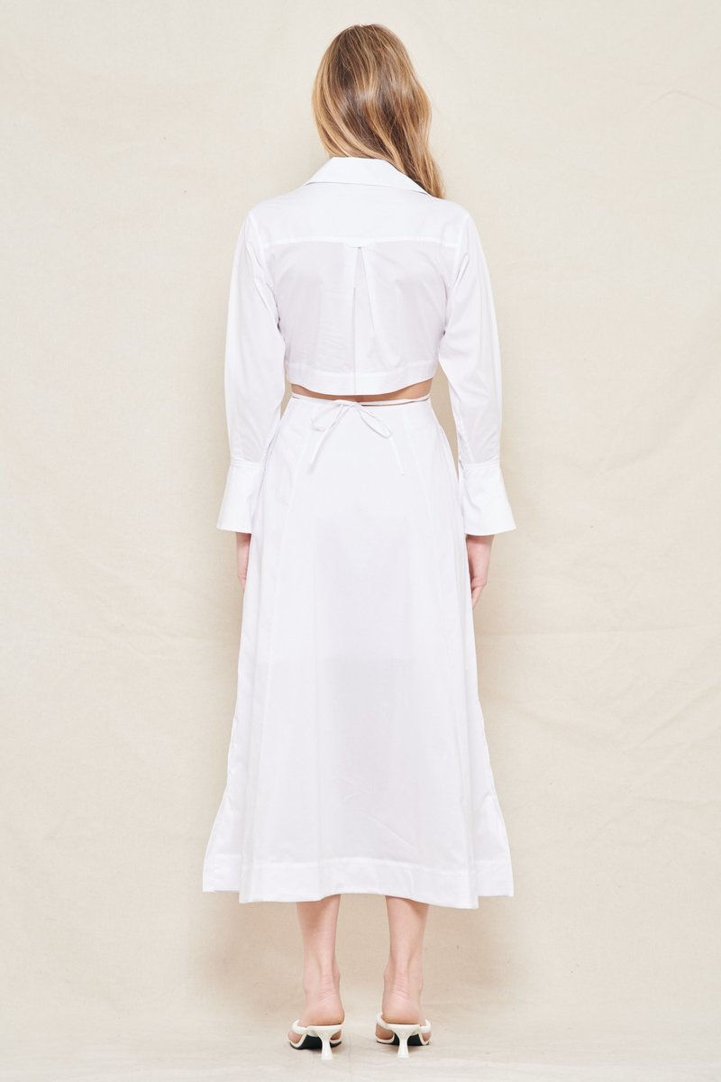 Thumbnail: SIMKHAI Alex Pleated Cut Out Dress in White