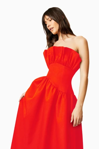 strapless open back dress Laurel Dress – Darlo Rentals main image 1