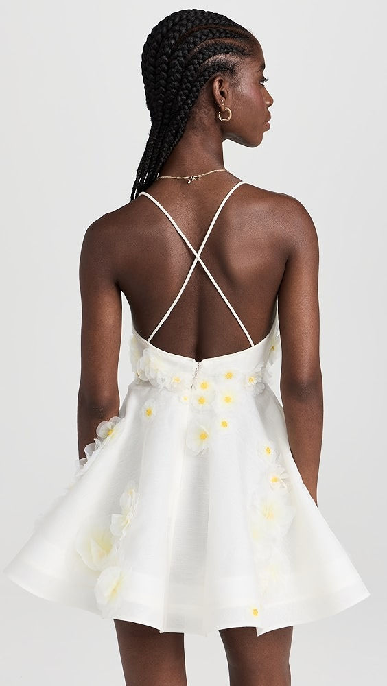 Thumbnail: Zimmermann Matchmaker Daisy Linen-Silk Mini Dress in Ivory 