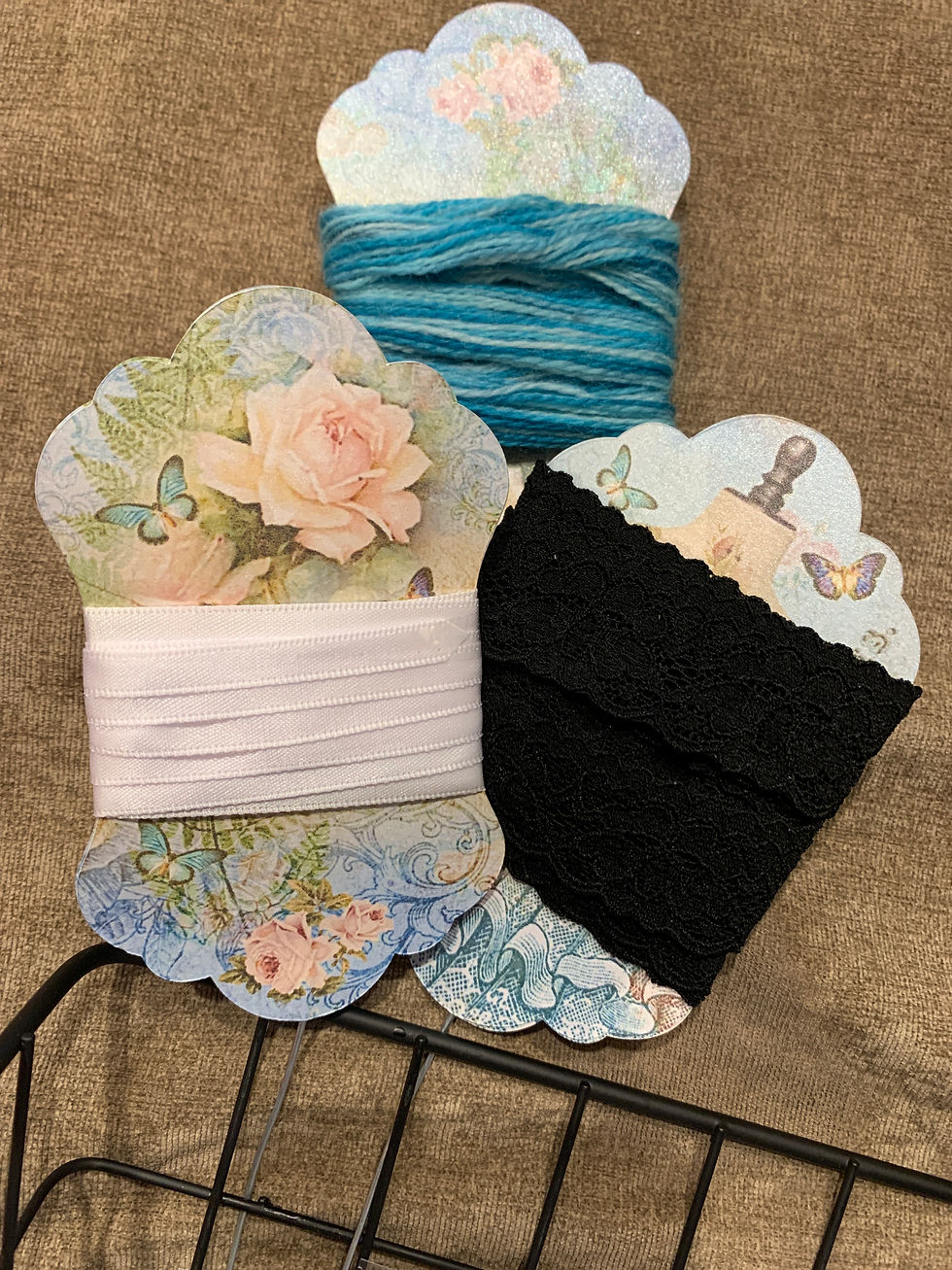 Lace / ribbon / thread cards
