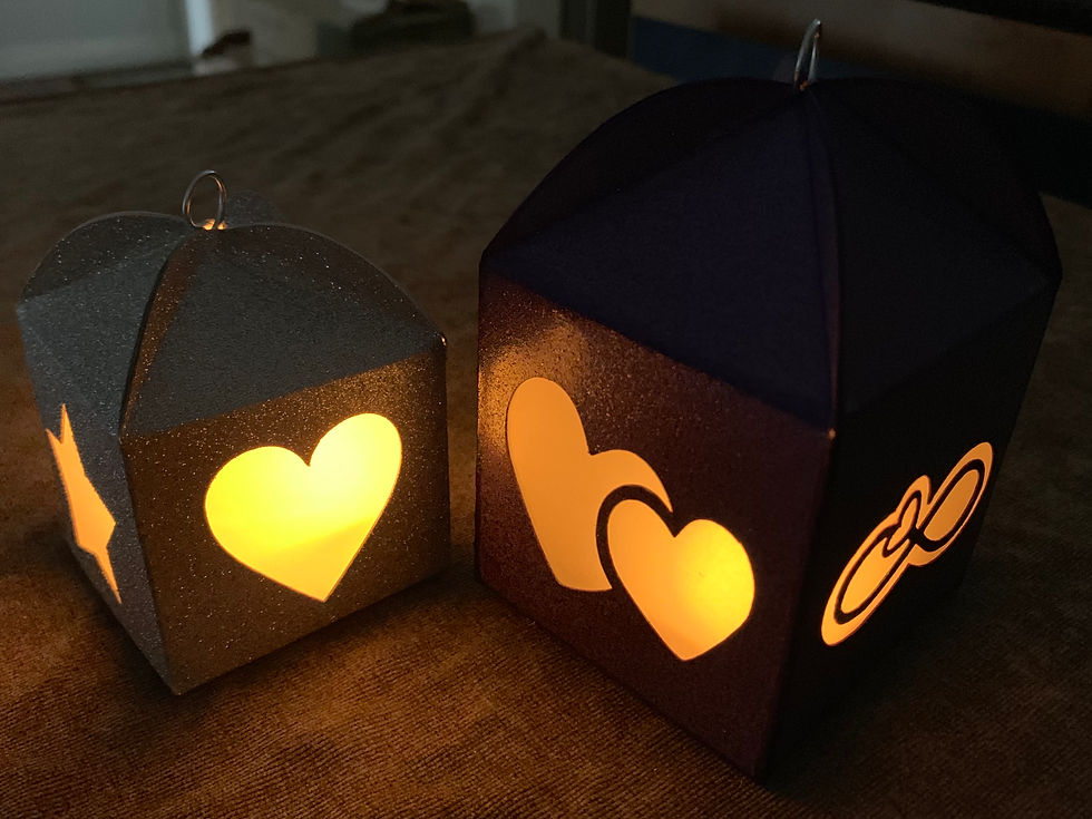 Heart & star lantern ~ small