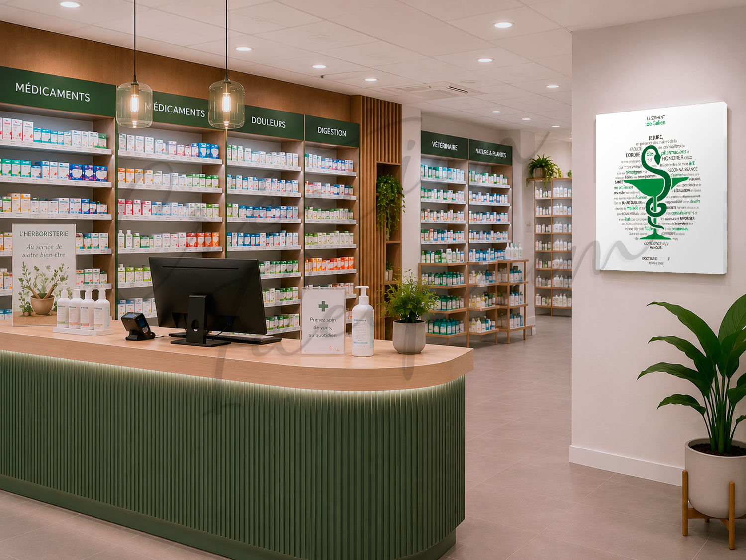 Toile serment Pharmacien - serment de Galien