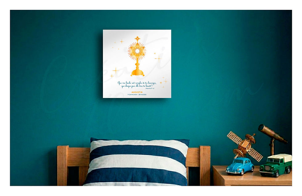 Cadeau pas cher, déco, pour première Communion - avec ostensoir