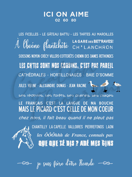 Miniature : Toile de mots je suis fier d'être Picard