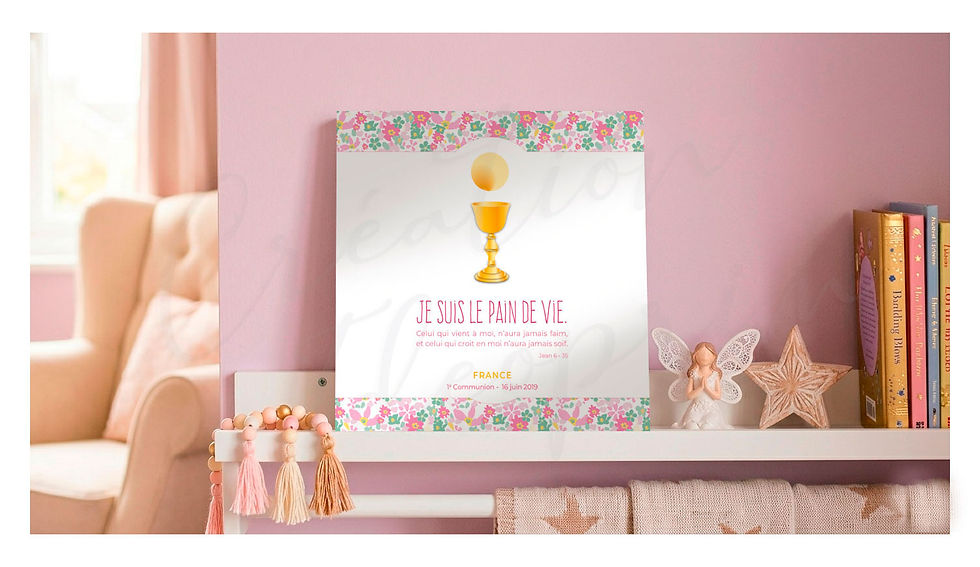 Cadeau première Communion - avec motif imprimé style Liberty