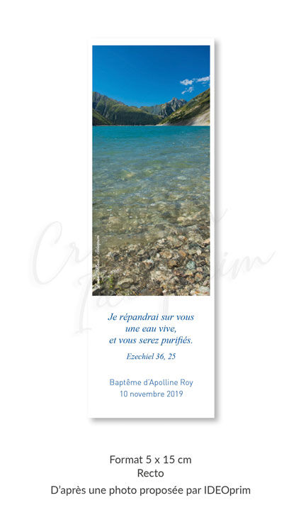 Signet, carte souvenir baptême - Photos
