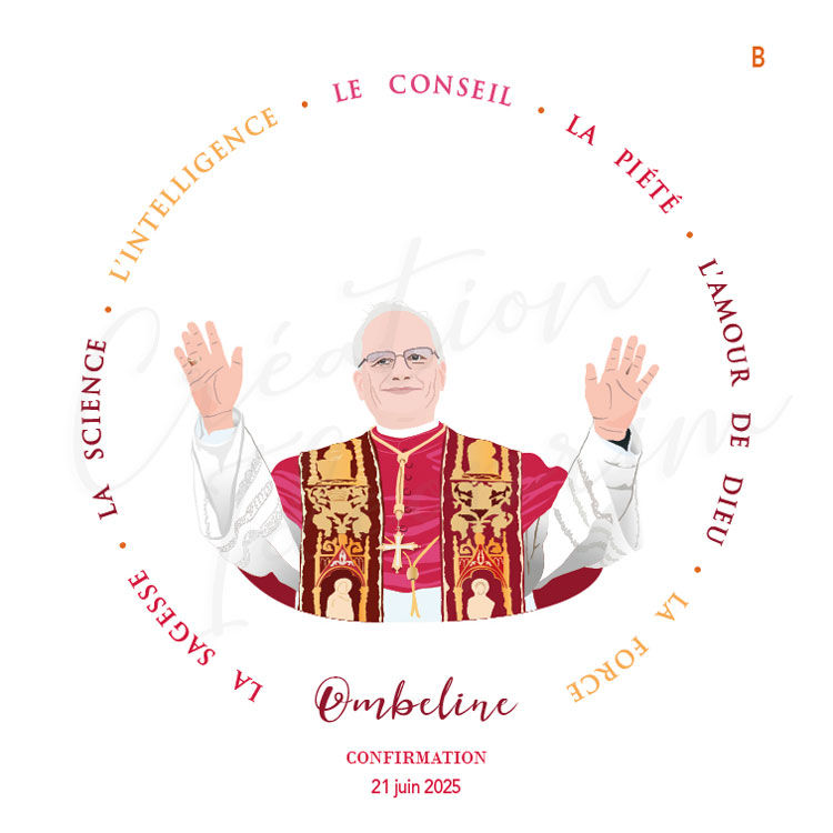 Miniature : Toile confirmation - Pape Leon XIV - 7 dons