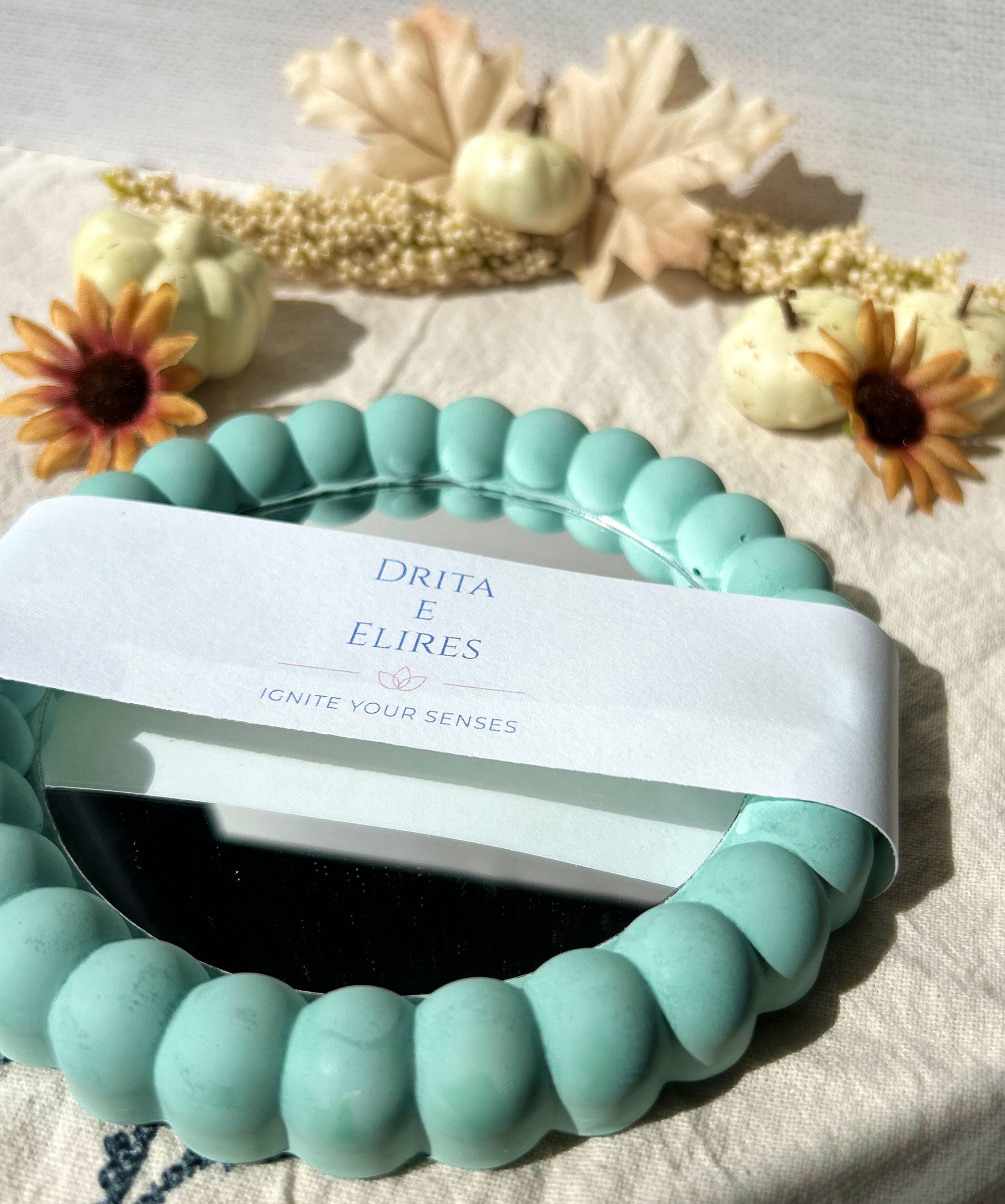 Round Bubble Mirror Tray