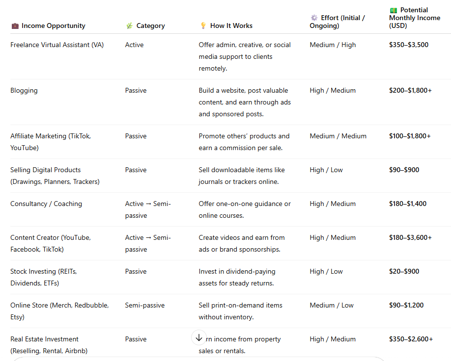 active vs passive income