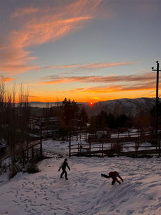 Puesta del Sol en Farellones, Chile