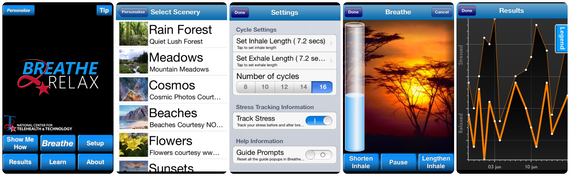 App för stress; Breathe 2 relax