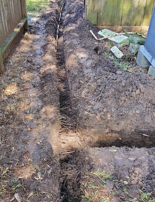 trench for pipe drainage