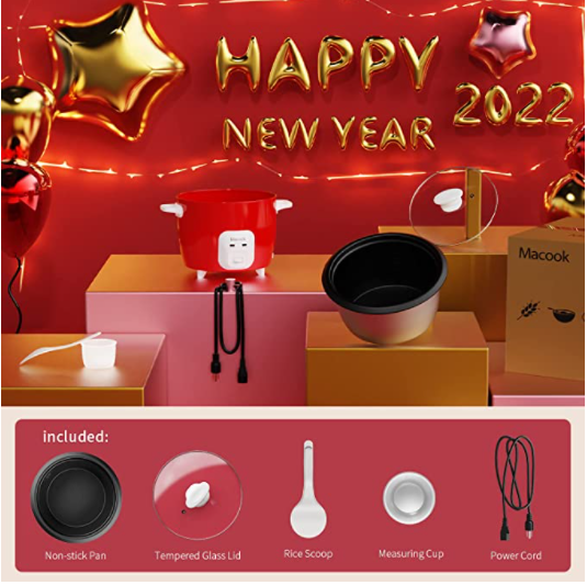 縮圖：Macook Electric Nonstick Rice Cooker, 10-Cup Uncooked (20-Cup Cooked) with Remov