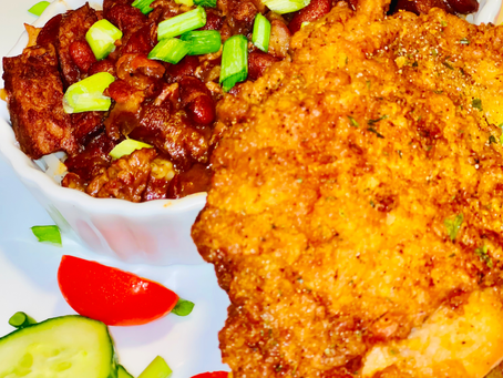 My dad made the best fried chicken… I made it today in honor of him w/ red beans & rice❤️