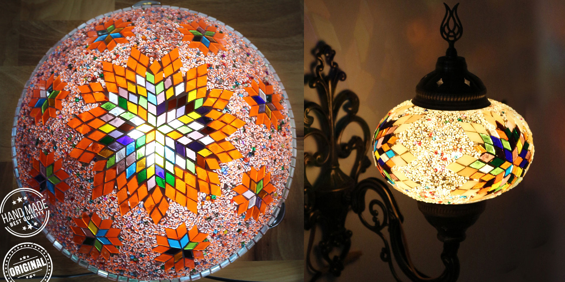 turkish mosaic wall lamp