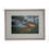 Thumbnail: A artistically photograph wall art print of the Golden Pavilion seen through the trees in a wood taupe frame