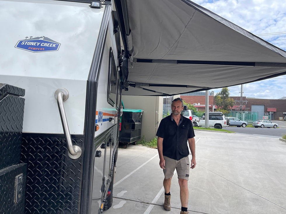 Thumbnail: Short Awning to Hybrid POP TOP Wall Camper brackets