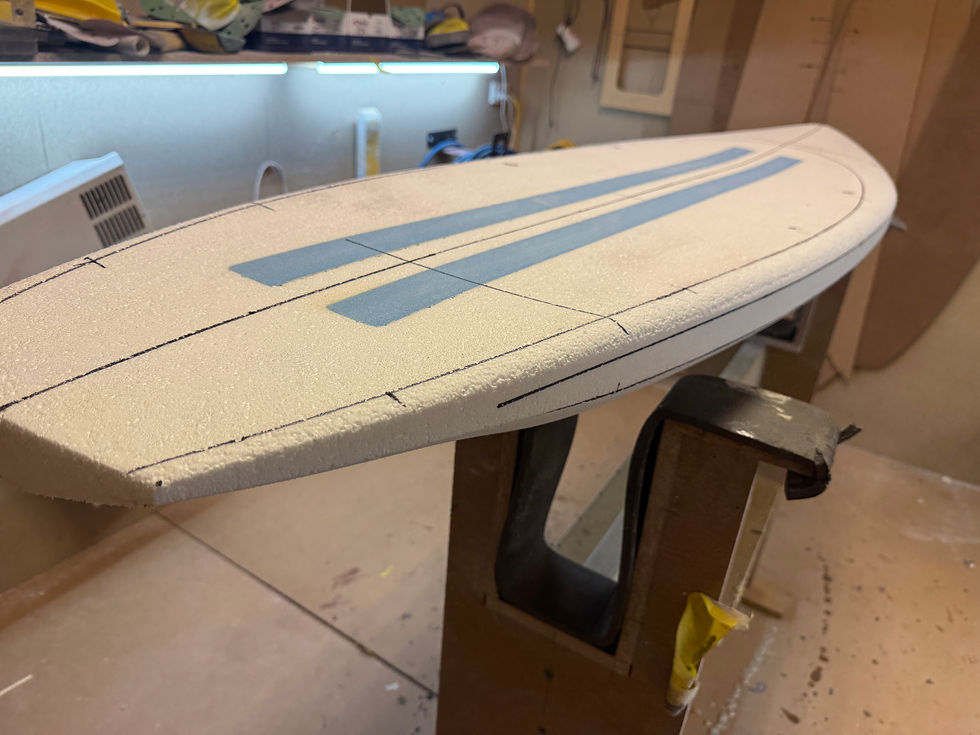 Cnc shaping allows dual HD foam core stringers